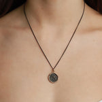 Pyrrha-Hummingbird Talisman-Necklaces-Bronze-Blue Ruby Jewellery-Vancouver Canada