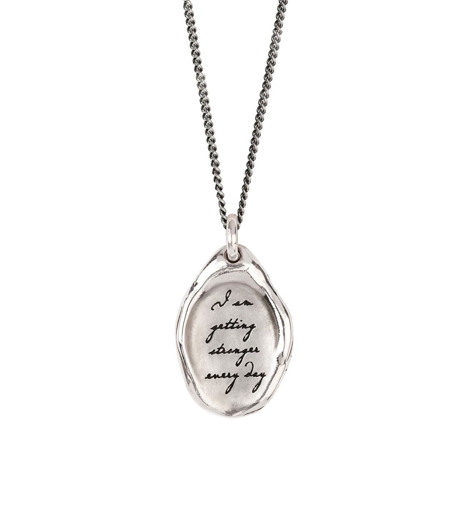 Pyrrha-I Am Getting Stronger Every Day Affirmation Necklace-Necklaces-Blue Ruby Jewellery-Vancouver Canada