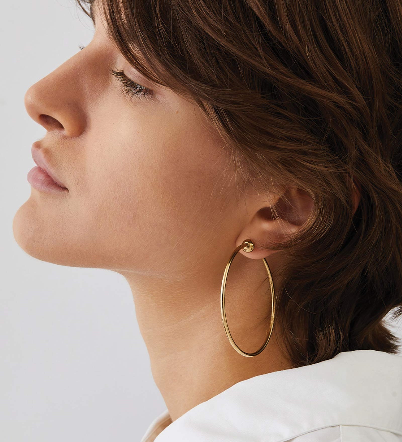 Jenny Bird-Icon Hoops | Medium-Earrings-14k Gold Plated-Blue Ruby Jewellery-Vancouver Canada