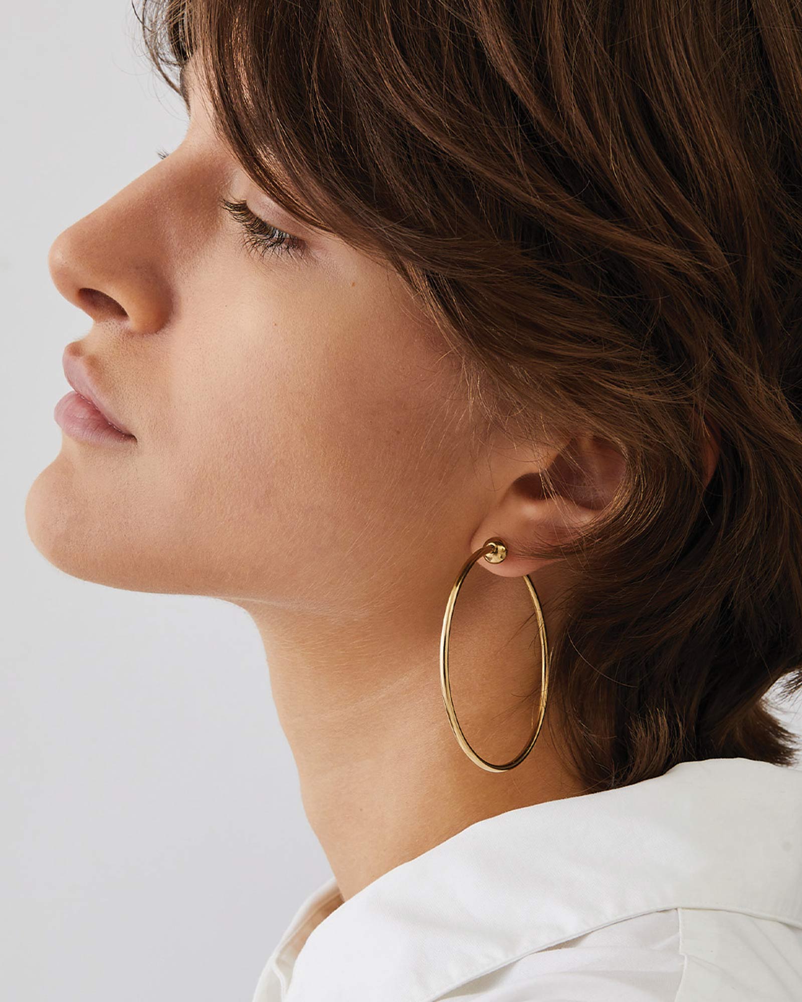 Jenny Bird-Icon Hoops | Medium-Earrings-14k Gold Plated-Blue Ruby Jewellery-Vancouver Canada