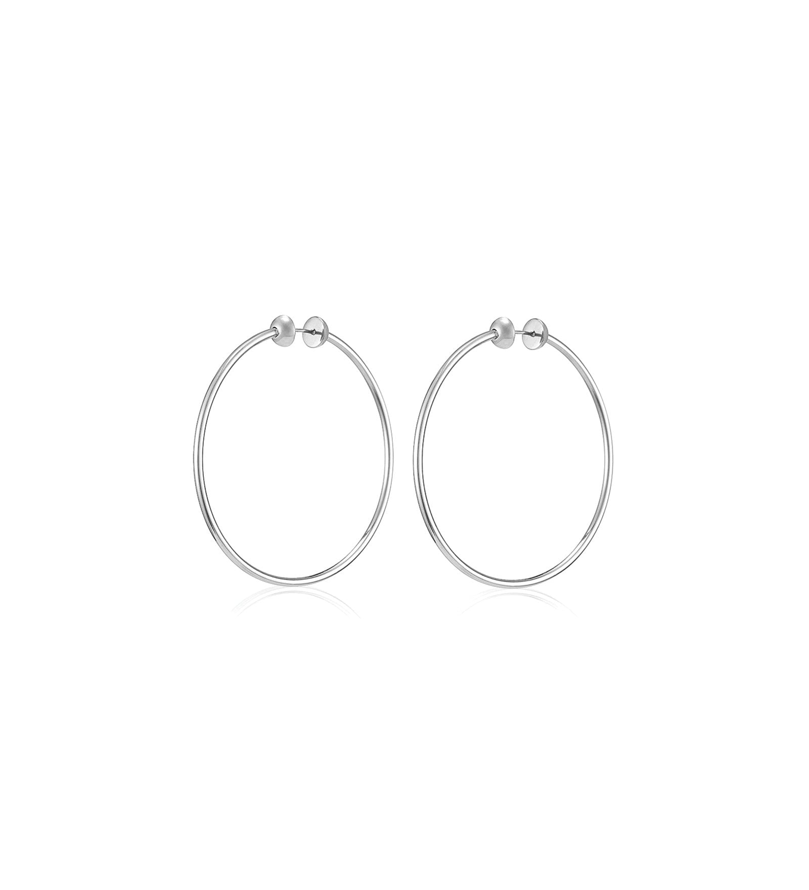 Jenny Bird-Icon Hoops | Medium-Earrings-Silver Plated-Blue Ruby Jewellery-Vancouver Canada