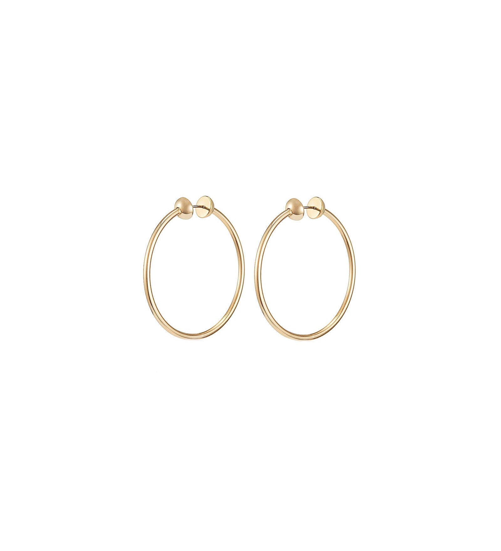 Jenny Bird-Icon Hoops | Small-Earrings-14k Gold Plated-Blue Ruby Jewellery-Vancouver Canada