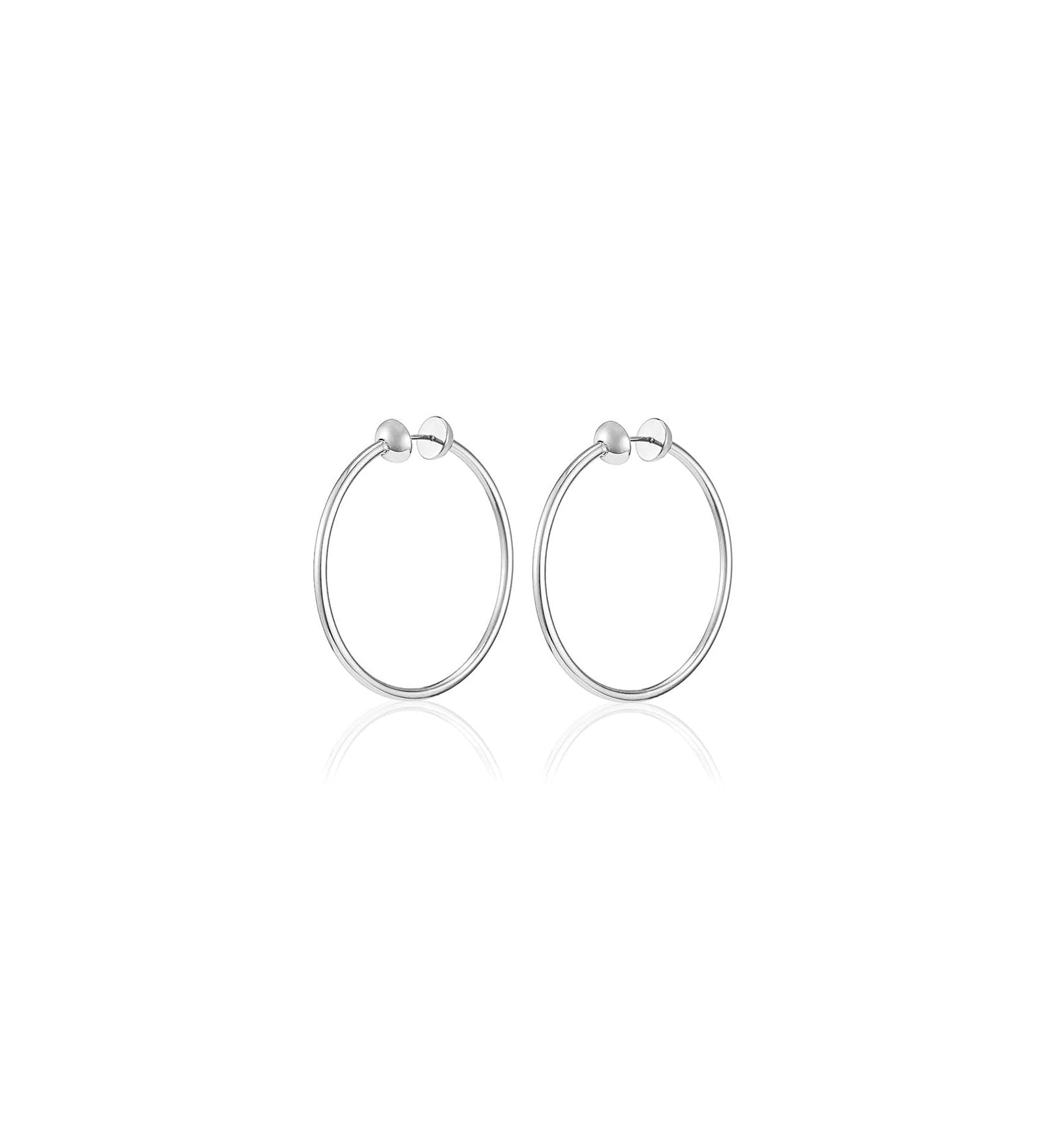 Jenny Bird-Icon Hoops | Small-Earrings-Silver Plated-Blue Ruby Jewellery-Vancouver Canada