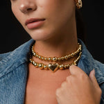 Martha Calvo-Iman Necklace-Necklaces-14k Gold Plated-Blue Ruby Jewellery-Vancouver Canada