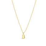 Quiet Icon-Initial Necklace-Necklaces-14k Gold Vermeil-B-Blue Ruby Jewellery-Vancouver Canada