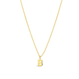 Quiet Icon-Initial Necklace-Necklaces-14k Gold Vermeil-B-Blue Ruby Jewellery-Vancouver Canada