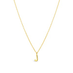 Quiet Icon-Initial Necklace-Necklaces-14k Gold Vermeil-J-Blue Ruby Jewellery-Vancouver Canada