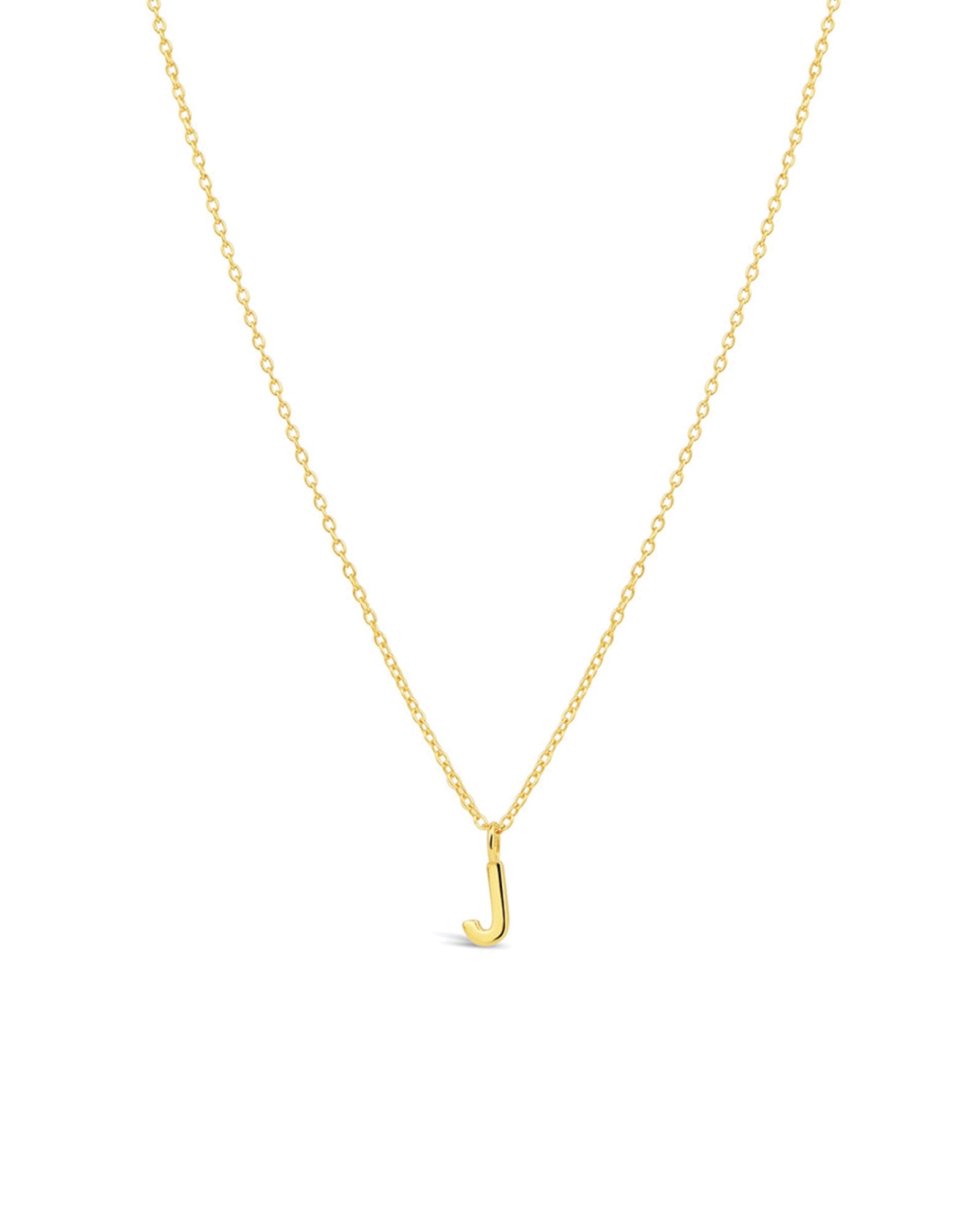 Quiet Icon-Initial Necklace-Necklaces-14k Gold Vermeil-J-Blue Ruby Jewellery-Vancouver Canada