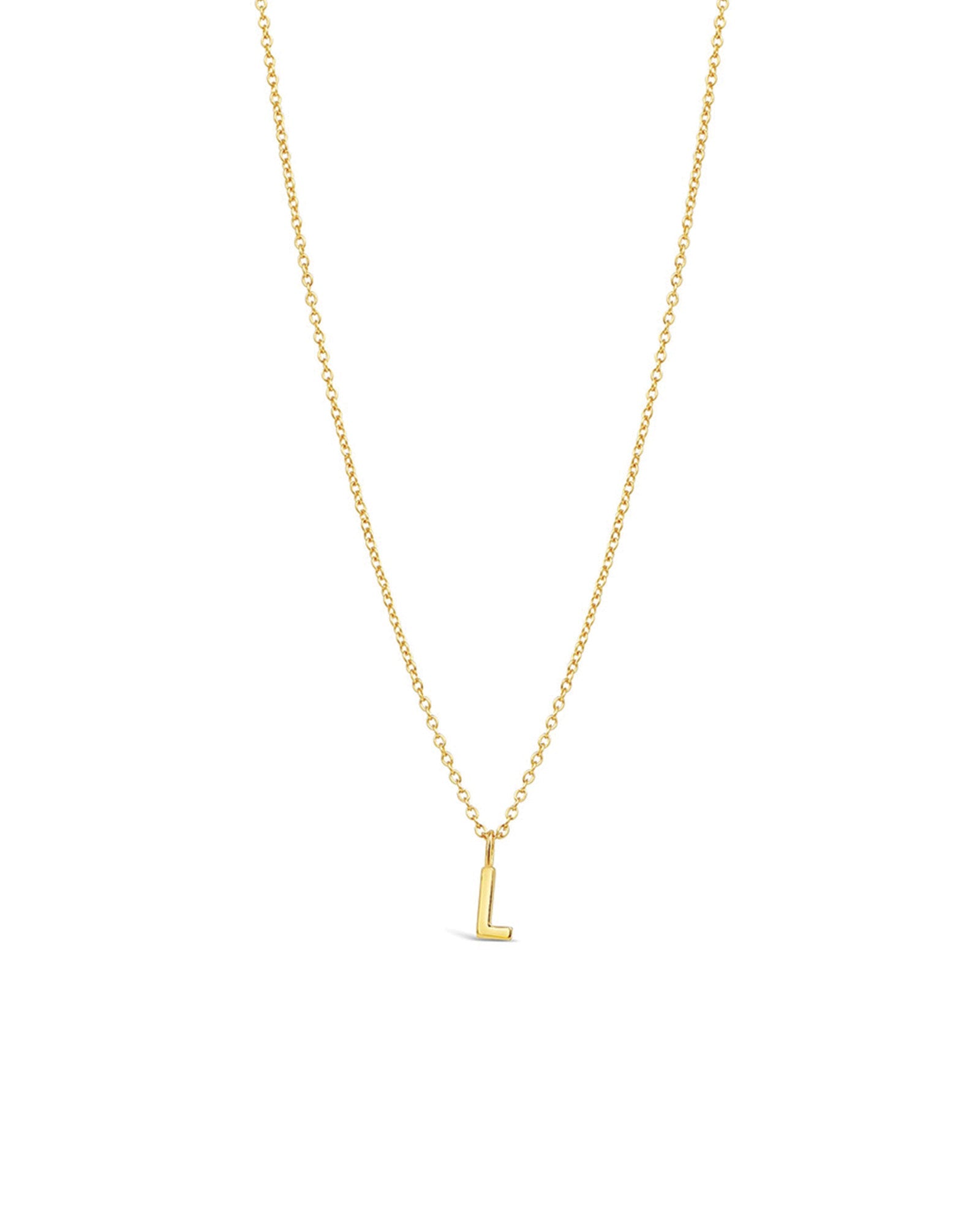 Quiet Icon-Initial Necklace-Necklaces-14k Gold Vermeil-L-Blue Ruby Jewellery-Vancouver Canada