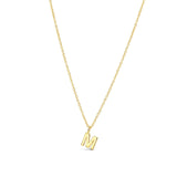 Quiet Icon-Initial Necklace-Necklaces-14k Gold Vermeil-M-Blue Ruby Jewellery-Vancouver Canada