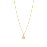 Quiet Icon-Initial Necklace-Necklaces-14k Gold Vermeil-N-Blue Ruby Jewellery-Vancouver Canada