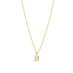 Quiet Icon-Initial Necklace-Necklaces-14k Gold Vermeil-R-Blue Ruby Jewellery-Vancouver Canada