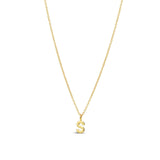 Quiet Icon-Initial Necklace-Necklaces-14k Gold Vermeil-S-Blue Ruby Jewellery-Vancouver Canada