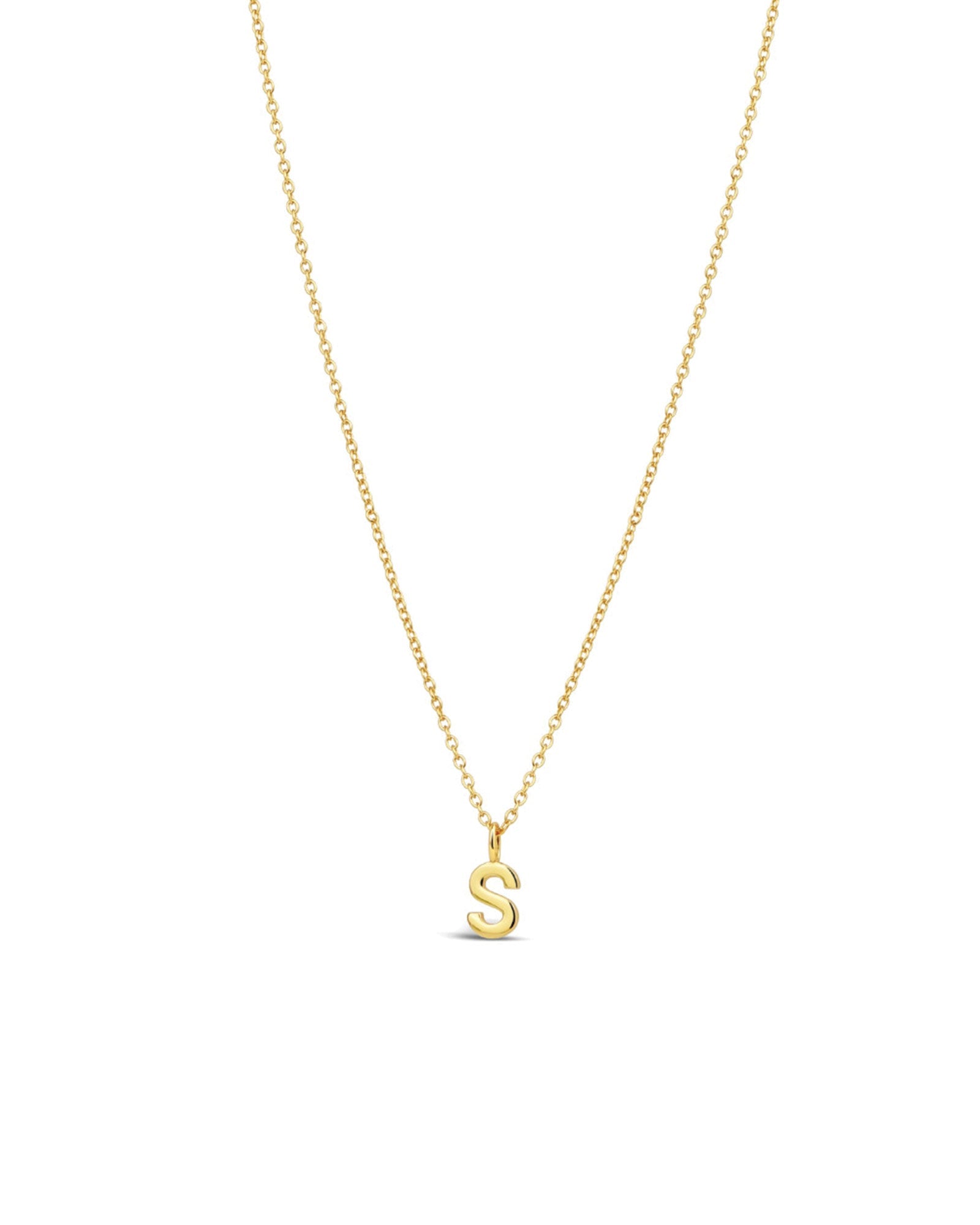 Quiet Icon-Initial Necklace-Necklaces-14k Gold Vermeil-S-Blue Ruby Jewellery-Vancouver Canada