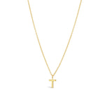 Quiet Icon-Initial Necklace-Necklaces-14k Gold Vermeil-T-Blue Ruby Jewellery-Vancouver Canada