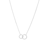 Quiet Icon-Interlocking Circle Necklace-Necklaces-Rhodium Plated Sterling Silver-Blue Ruby Jewellery-Vancouver Canada