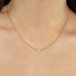 Zoe Chicco-Itty Bitty Lightning Bolt Necklace-Necklaces-14k Yellow Gold-Blue Ruby Jewellery-Vancouver Canada