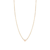 Zoe Chicco-Itty Bitty Pavé Diamond Heart Necklace-Necklaces-14k Yellow Gold, Diamond-Blue Ruby Jewellery-Vancouver Canada