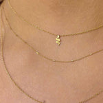 Zoe Chicco-Itty Bitty Snake Necklace-Necklaces-14k Yellow Gold-Blue Ruby Jewellery-Vancouver Canada