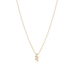 Zoe Chicco-Itty Bitty Snake Necklace-Necklaces-14k Yellow Gold-Blue Ruby Jewellery-Vancouver Canada