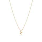 Zoe Chicco-Itty Bitty Snake Necklace-Necklaces-14k Yellow Gold-Blue Ruby Jewellery-Vancouver Canada