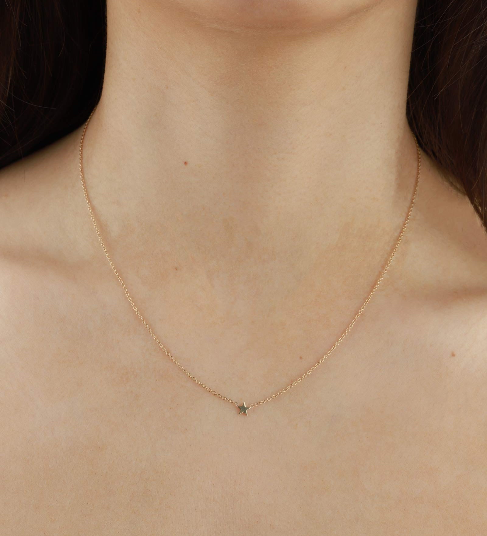 Zoe Chicco-Itty Bitty Star Necklace-Necklaces-14k Yellow Gold-Blue Ruby Jewellery-Vancouver Canada