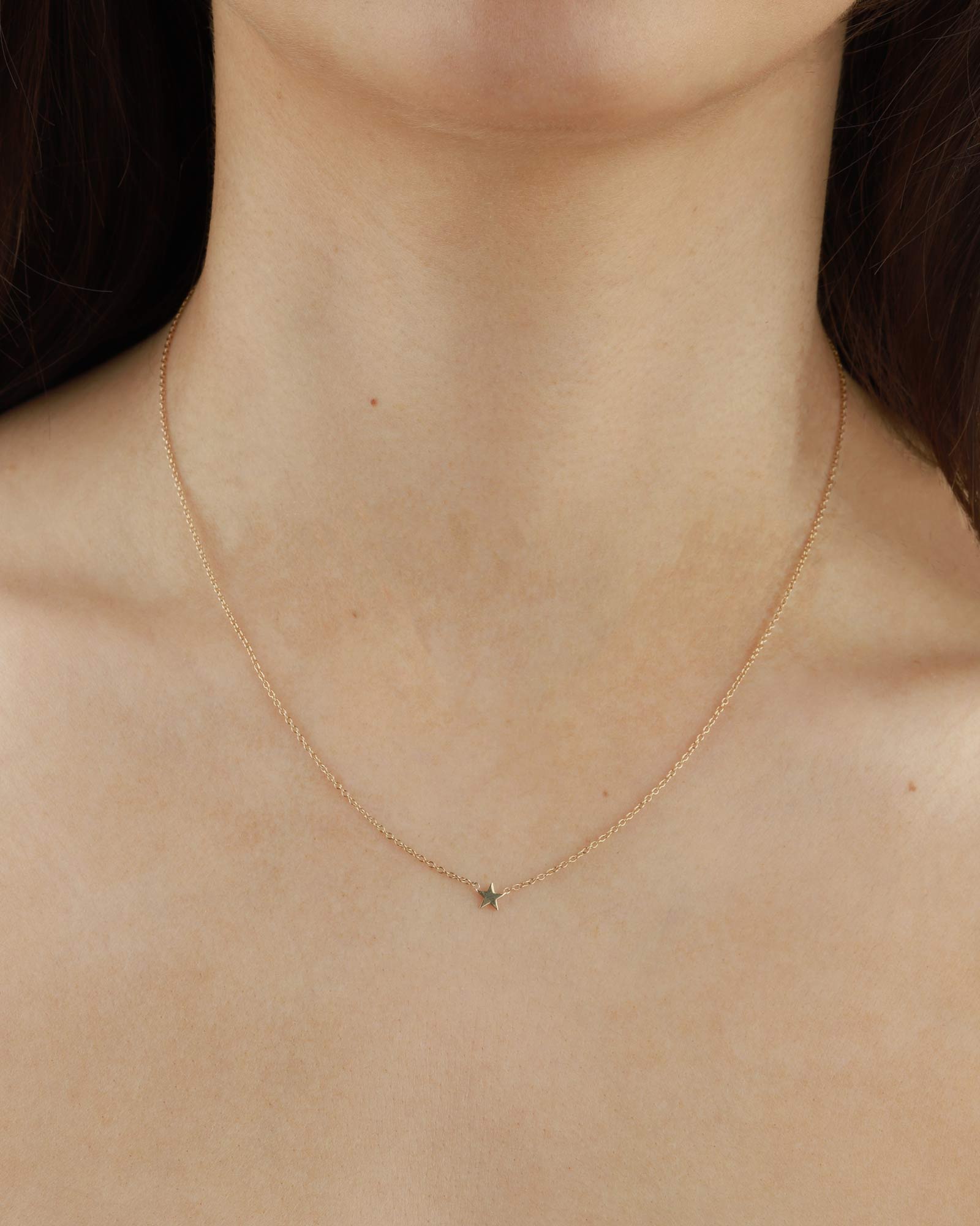 Zoe Chicco-Itty Bitty Star Necklace-Necklaces-14k Yellow Gold-Blue Ruby Jewellery-Vancouver Canada