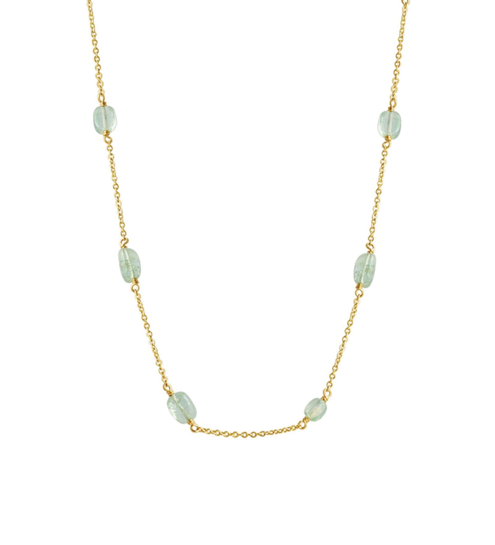 Poppy Rose-Kate Necklace-Necklaces-14k Gold-fill, Green Tourmaline-Blue Ruby Jewellery-Vancouver Canada