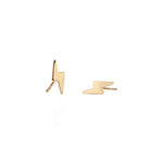 Kris Nations-Lightning Bolt Stud Earrings-Earrings-18k Gold Vermeil-Blue Ruby Jewellery-Vancouver Canada