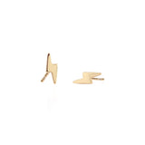 Kris Nations-Lightning Bolt Stud Earrings-Earrings-18k Gold Vermeil-Blue Ruby Jewellery-Vancouver Canada