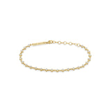 Zoe Chicco-Linked Prong Diamond Tennis Bracelet-Bracelets-14k Yellow Gold, Diamond-Blue Ruby Jewellery-Vancouver Canada