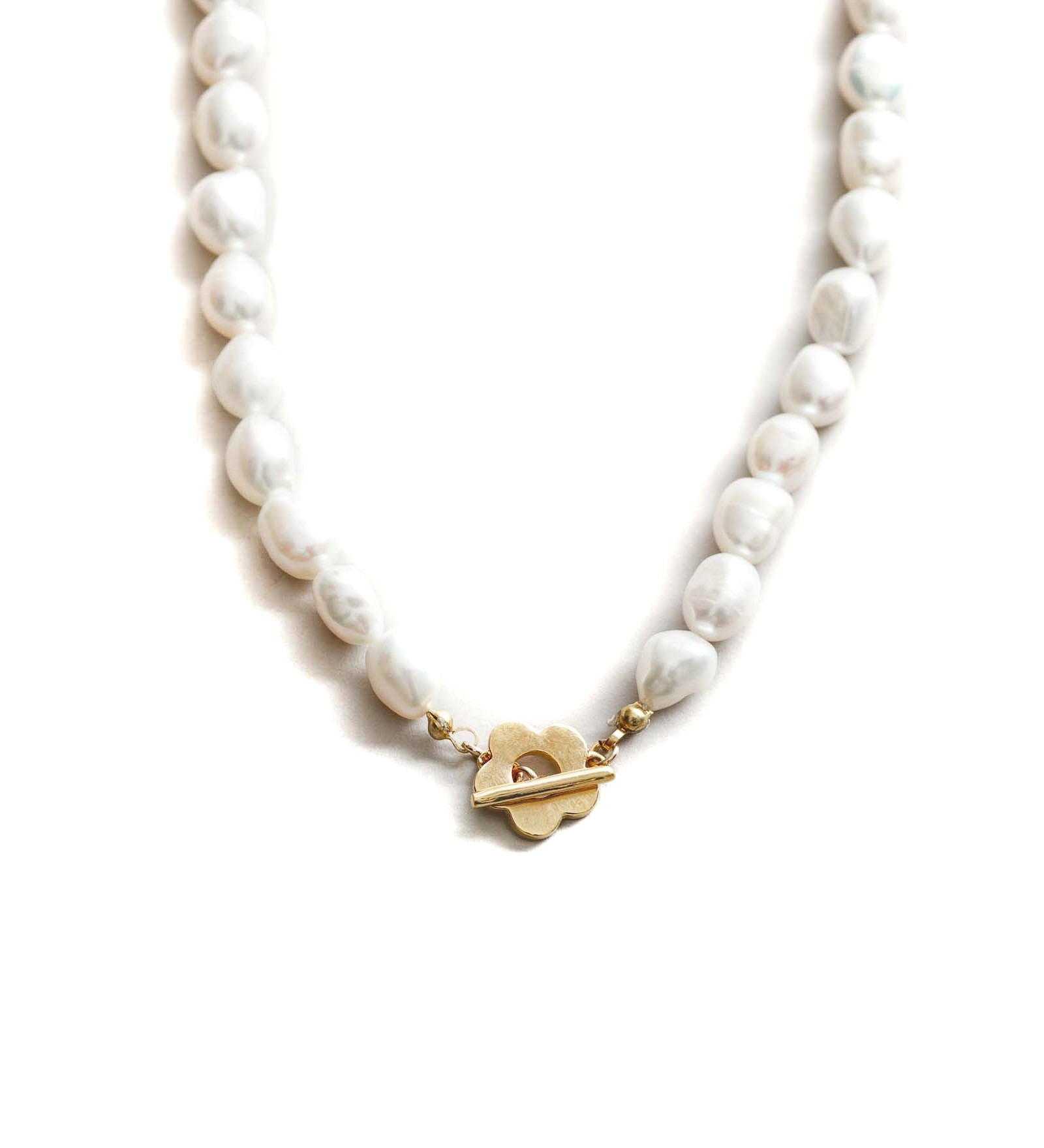 Wolf Circus-Lola Pearl Necklace-Necklaces-Gold Plated, Freshwater Pearl-Blue Ruby Jewellery-Vancouver Canada