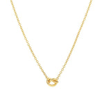 Quiet Icon-Love Knot Necklace-Necklaces-14k Gold Vermeil-Blue Ruby Jewellery-Vancouver Canada