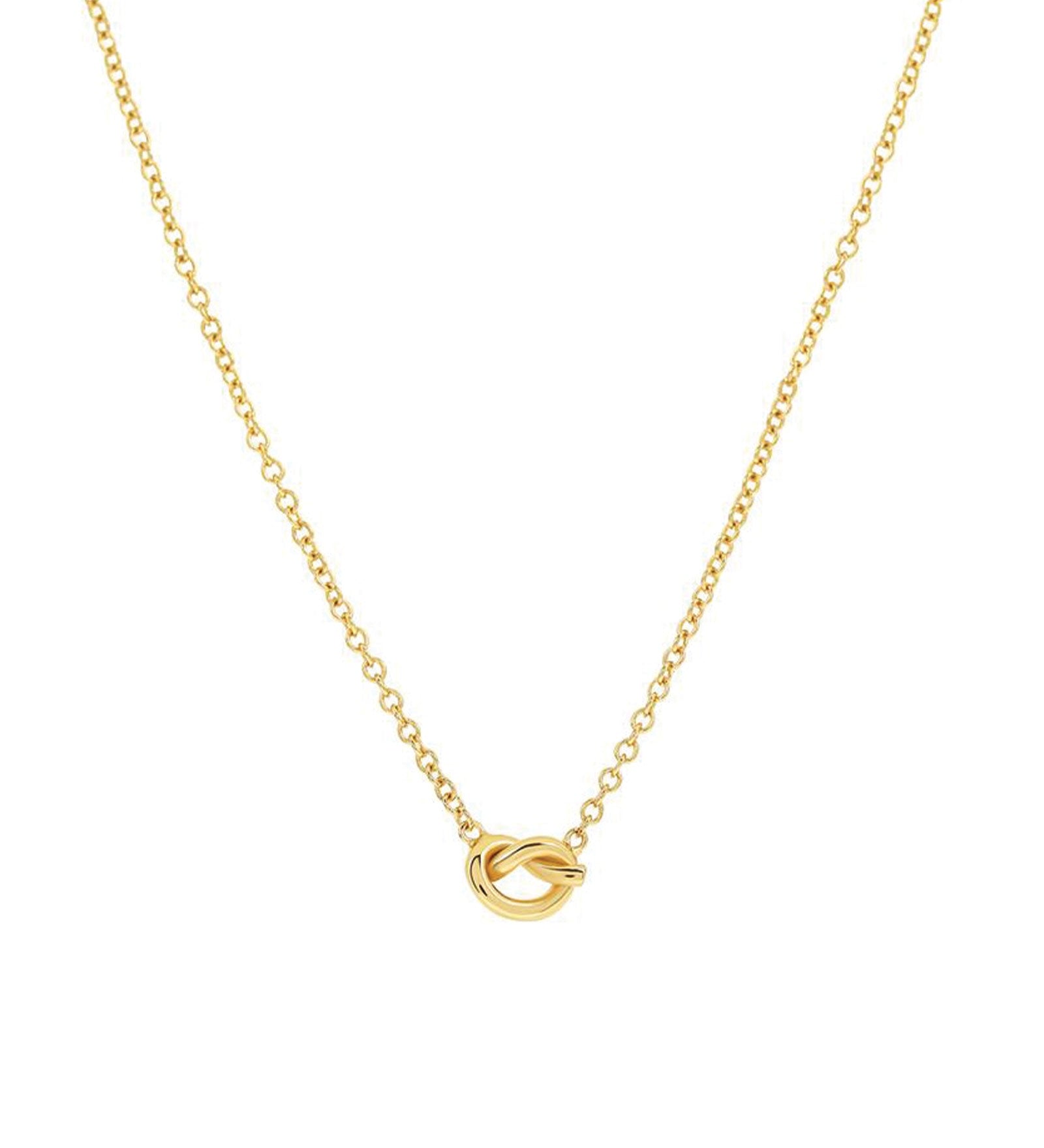 Quiet Icon-Love Knot Necklace-Necklaces-14k Gold Vermeil-Blue Ruby Jewellery-Vancouver Canada