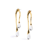 Alexis Bittar-Lucite Front Back Double Drop Earring-Earrings-14k Gold Plated, Clear Lucite-Blue Ruby Jewellery-Vancouver Canada