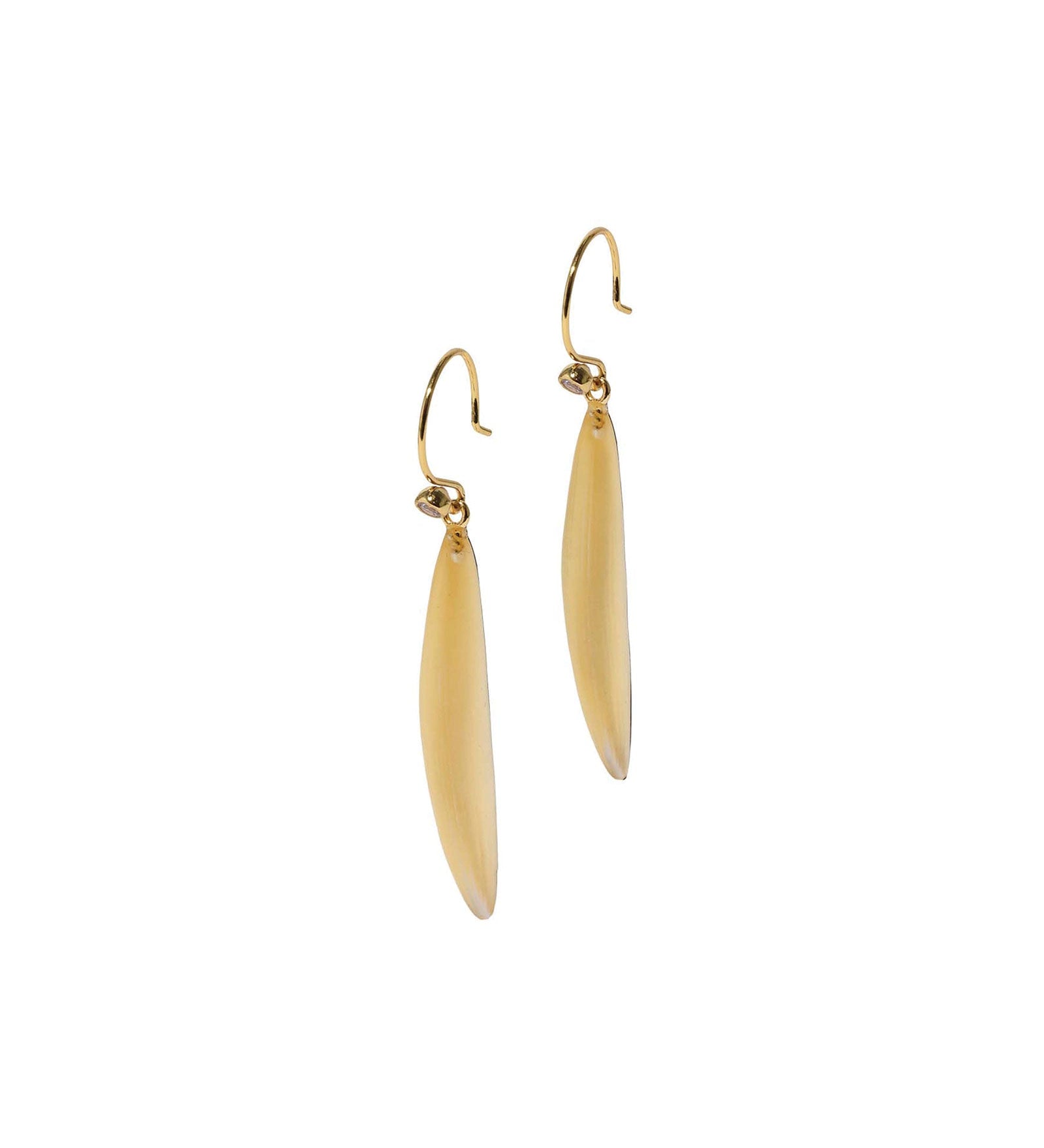 Alexis Bittar-Lucite Sliver Wire Earrings-Earrings-14k Gold Plated, Gold Lucite-Blue Ruby Jewellery-Vancouver Canada