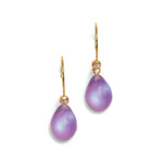 Alexis Bittar-Lucite Teardrop Earrings-Earrings-14k Gold Vermeil, Techno Purple Lucite-Blue Ruby Jewellery-Vancouver Canada