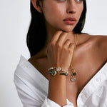 Chan Luu-Luna Bracelet-Bracelets-18k Gold Vermeil, Moonstone and Opal-Blue Ruby Jewellery-Vancouver Canada