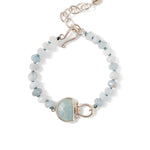 Chan Luu-Luna Bracelet-Bracelets-Sterling Silver, Aquamarine-Blue Ruby Jewellery-Vancouver Canada