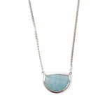 Chan Luu-Luna Necklace-Necklaces-Sterling Silver, Aquamarine-Blue Ruby Jewellery-Vancouver Canada