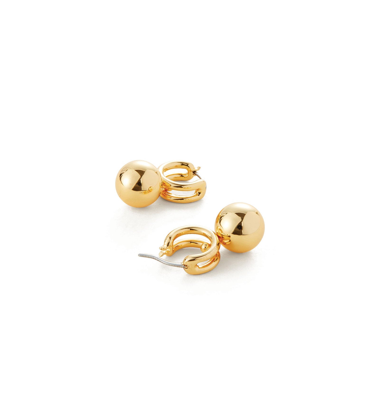 Jenny Bird-Lyra Huggies-Earrings-14k Gold Plated-Blue Ruby Jewellery-Vancouver Canada