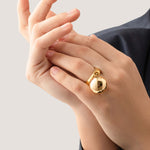 Jenny Bird-Lyra Ring-Rings-14k Gold Plated-7-Blue Ruby Jewellery-Vancouver Canada