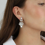 Olive & Piper-Marbella Studs-Earrings-Silver-Tone, Crystal-Blue Ruby Jewellery-Vancouver Canada