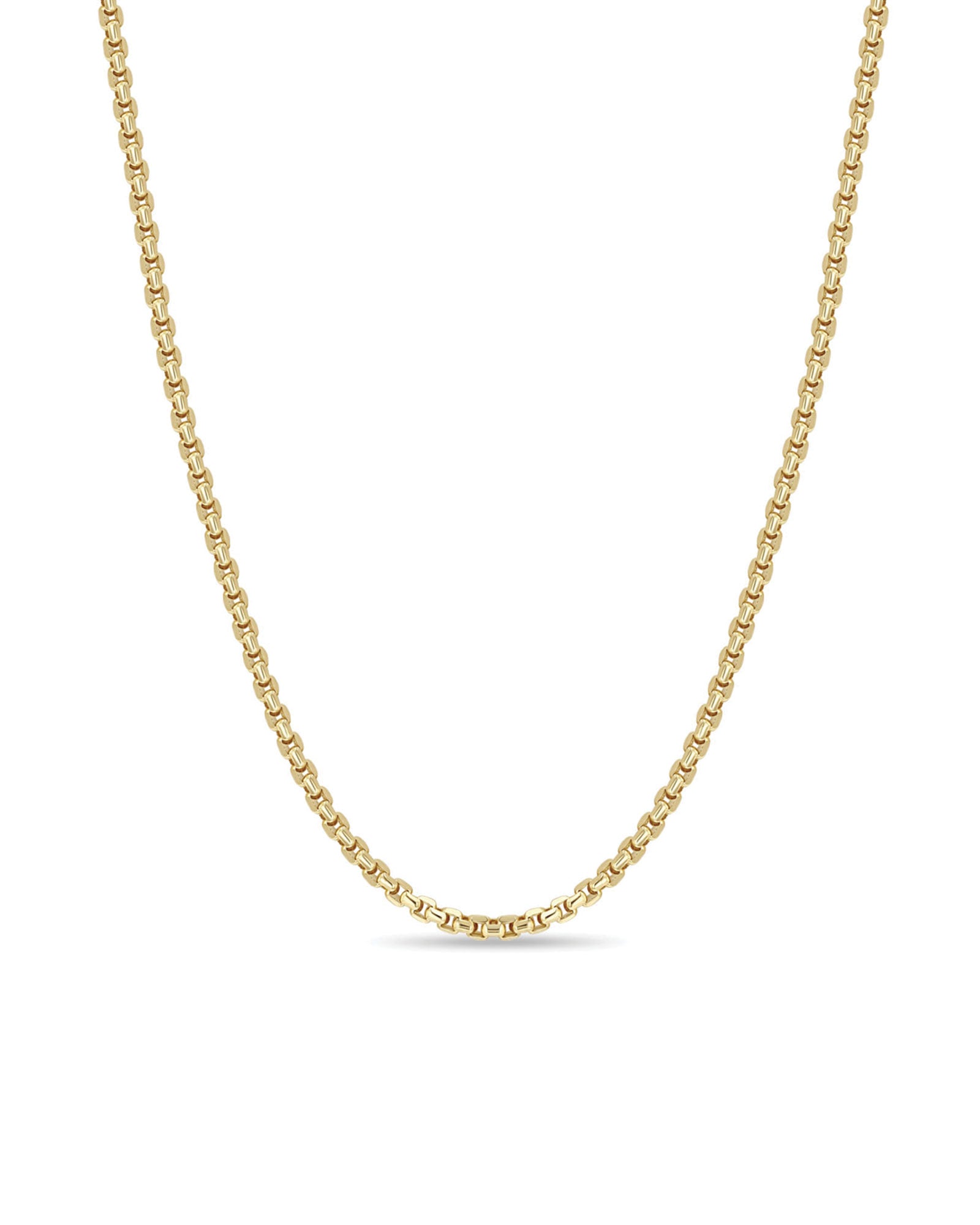 Zoe Chicco-Medium Diamond Cut Box Chain-Necklaces-14k Yellow Gold-Blue Ruby Jewellery-Vancouver Canada