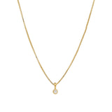 Tashi-Milgrain CZ Necklace-Necklaces-14k Gold Vermeil, Cubic Zirconia-Blue Ruby Jewellery-Vancouver Canada