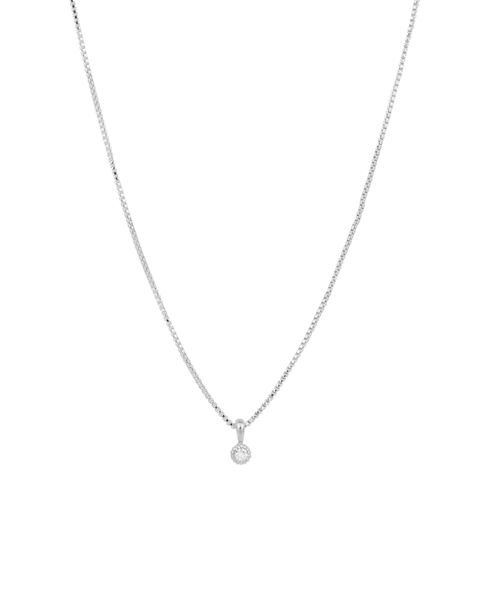 Tashi-Milgrain CZ Necklace-Necklaces-Sterling Silver, Cubic Zirconia-Blue Ruby Jewellery-Vancouver Canada