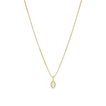 Tashi-Milgrain Marquise CZ Necklace-Necklaces-14k Gold Vermeil, Cubic Zirconia-Blue Ruby Jewellery-Vancouver Canada