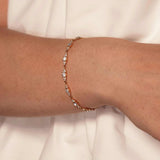 Olive & Piper-Mini Chloe Bracelet-Bracelets-14k Gold Plated, Crystal-Blue Ruby Jewellery-Vancouver Canada