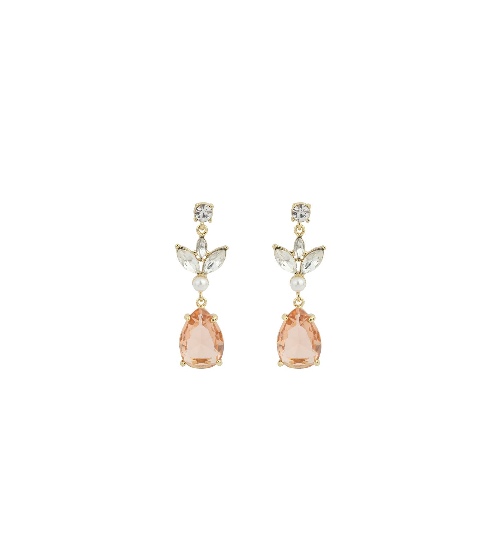 Olive & Piper-Mini Rosalind Drops-Earrings-14k Gold Plated, Crystal-Blue Ruby Jewellery-Vancouver Canada