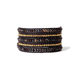 Chan Luu-Mix 5 Wrap Bracelet-Bracelets-18k Gold Vermeil-Blue Ruby Jewellery-Vancouver Canada